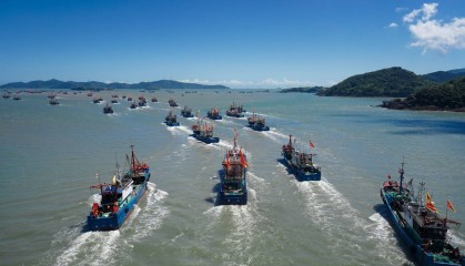 浙江宁波：东海开渔 千帆竞发