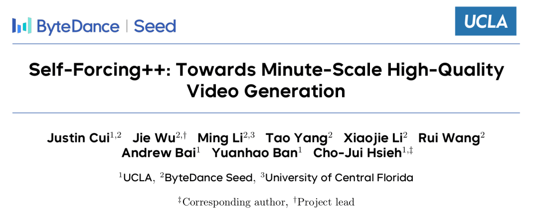 Self-Forcing++：让自回归视频生成模型突破 4 分钟时长极限