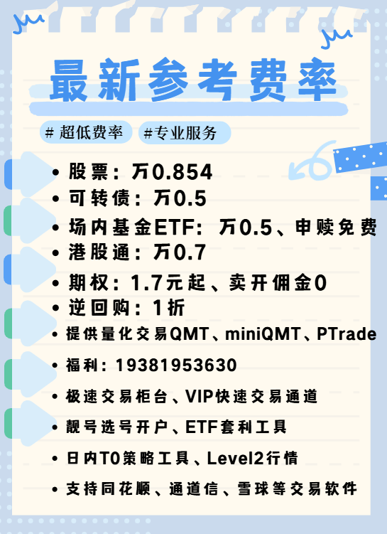现在股票开户佣金最低费率！哪家券商佣金手续费最低？万0.854！